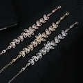 SLBRIDAL Sparkling Trendy Fashion Cubic Zirconia Bracelet Girls CZ Daily Bracelet Gift Wedding Bridal Bridesmaids Women Jewelry