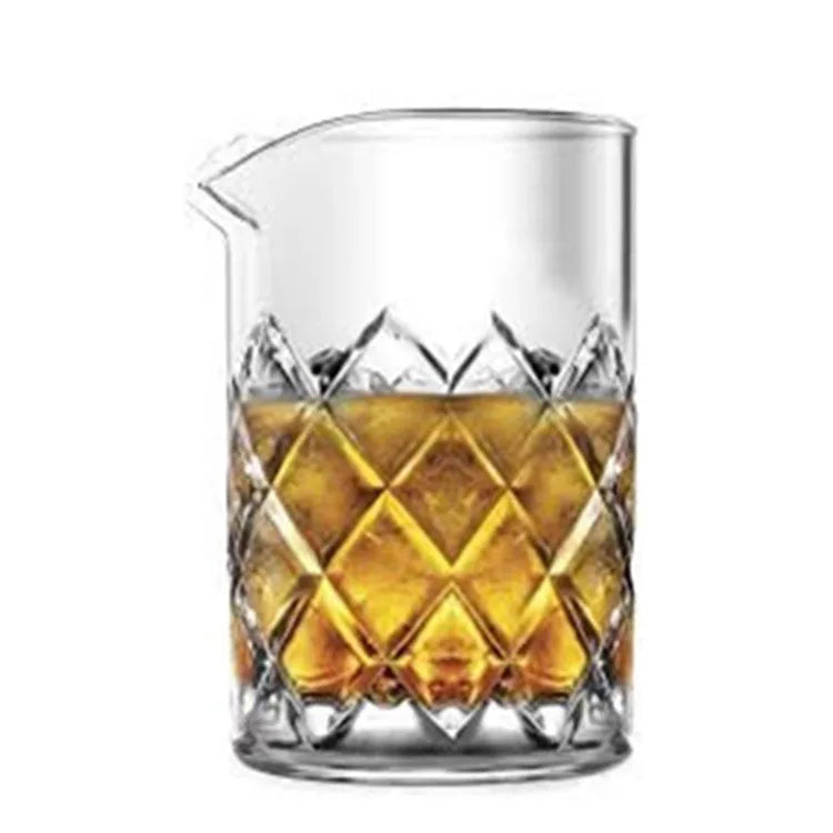 Wholesale 500ml Durable Crystal Mixing Glass Engraved Shaker Glassware for Party KTV Bar Cocktail Stirring