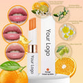 Custom Logo Vegan Cruelty Free Natural Glossy Finish Hydration Moisturizing Pink Rose Orange Color Change Tinted Lip Balm