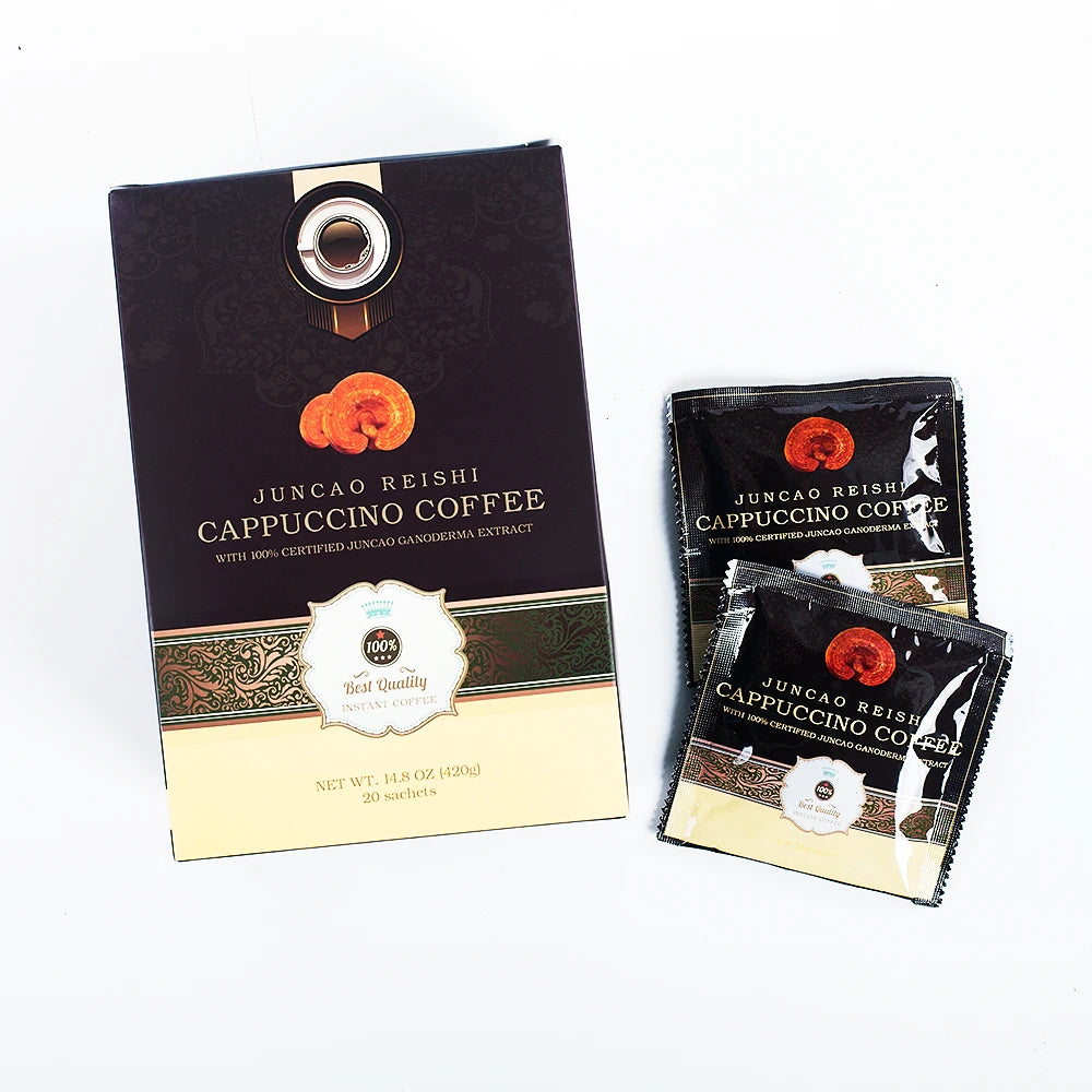 OEM Private Label Ganoderma Cappuccino Coffee Instant Mushroom Coffee Extract Powder Organic Lions Mane Mushroom Coffee