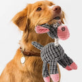 Juicepet Eco-friendly Dog Plush Toy Funny Donkey Bite-Resistant Molar Design Durable Rope Noisemaker