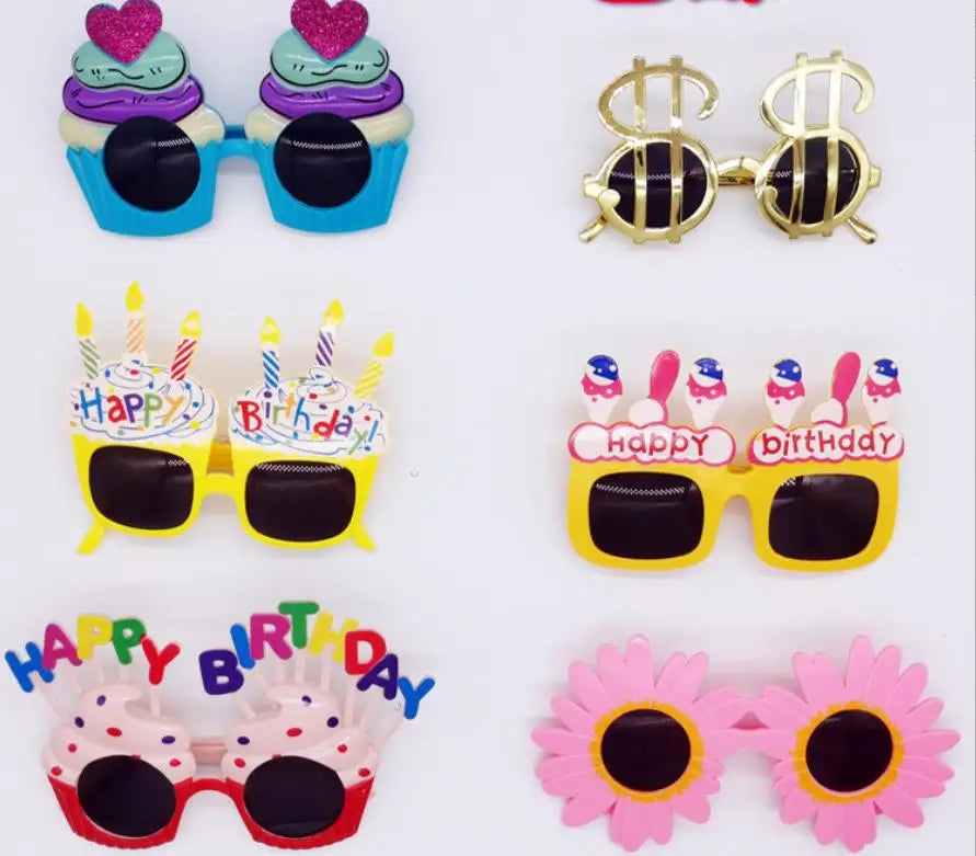Funny Sunglasses Novelty Glasses Cake Candle Design for Kids Adults Gift Happy Birthday Party Favors Carnival Holiday Decoration