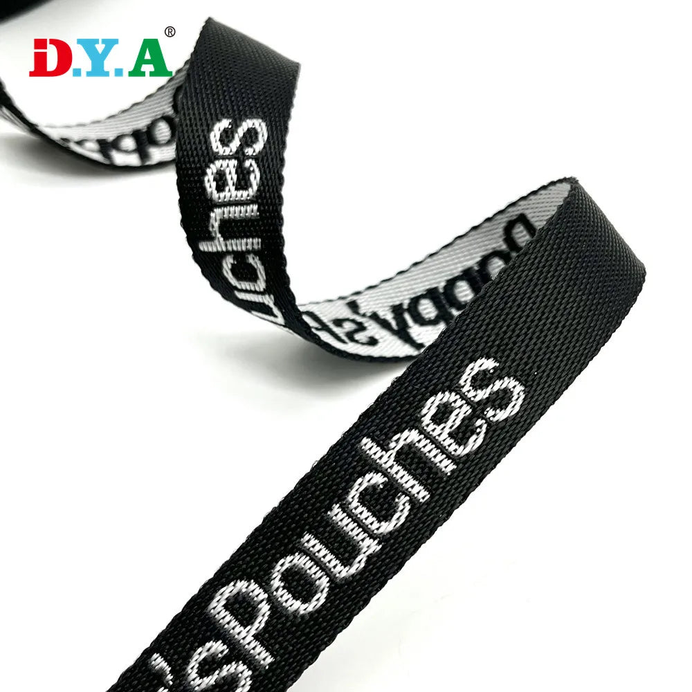 Factory Price Eco-friendly Logo Custom 38mm Jacquard Webbing Strap for Garment & Backpack & Luggage Belt