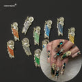 2024 Nail Art Decorations Nail Diamond Jewelry Alloy 3D Chinese Diamond Inlaid Buddha Nail Rhinestones
