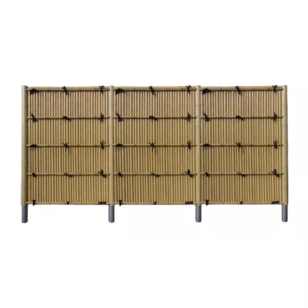 HDPE Artificial Bamboo Fence Outdoor Furniture for Balcony Patio Terrace Gate Use