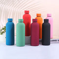 Rubber Paint Spray Hot and Cold Water Bottle with 500ml and Narrow Mouth Vacuum Insulated