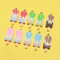 Diy Necklace Earring Key Chains Accessories 3D Cute Cartoon Resin Charm Ice Cream Resin Flat Back Charms