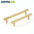 Koppalive 96mm Solid Brass Knurled Cabinet Door Hardware Modern Kitchen Drawer Handle and Wardrobe Pulls for Furniture