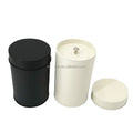 Wholesale Black and White Tinplate Tea Cans with Inner Lid Air Tight Food Safe Anti-Rust Travel Size for Seeds and Tea 75x178mm
