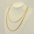 2026 Wholesale Fashion Snake Bone Chain Necklace 18K Gold Plated Stainless Steel Multi-Layer Fine Chains Fashionable Necklaces