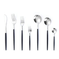 4Pcs Stainless Steel Wedding Golden Bulk Cutlery Silverware Black Gold Flatware Set