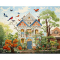 Chenistory   Diamond Embroidery Tree House Cross Stitch Painting Landscape Diy Hobby Village Modern Home Decoration