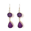 Fashion Beautiful  Women Earring Round & Drop Druzy Pendant  Earrings