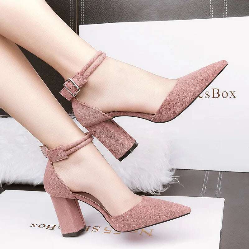 High Heels Spring and Summer New Buckle Women's Sandal
