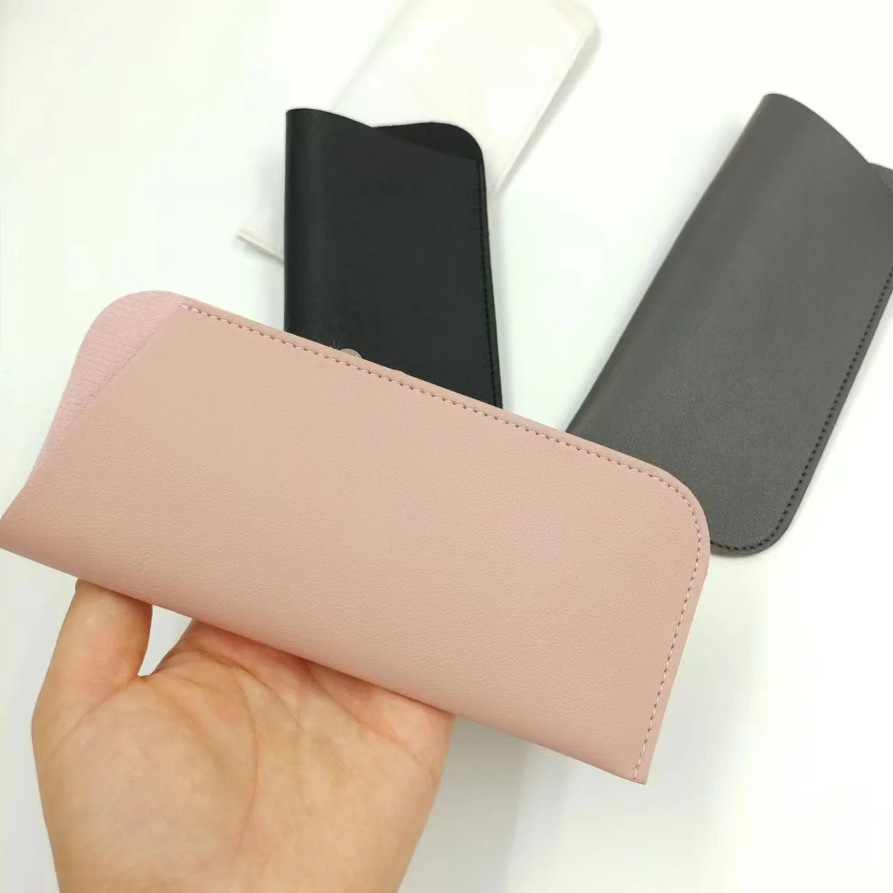 Wholesale Leisure Style Portable Student Rectangle PU High-End Magnetic Closure Semi-Hard Eyeglass & Sunglasses Case Retro