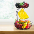 Hot Selling New Design Double Layer Iron Fruit & Vegetable Storage Basket Household Metal Organizer