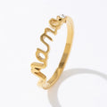 Festival Gift Mother'S Day Gift Ideas Adjustable 18K Gold Plated Stainless Steel Jewelry Mama Mom Ring with Zircon