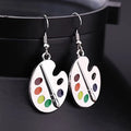 CAOSHI Special Design Painter Jewelry Latest Trendy Dangle Earrings Lady Women Creative Palette Silver Drop Earrings Girls