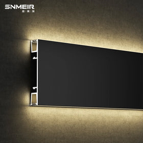 Senmry Custom Interior Decorative Wall Skirting Board Modern Aluminum Baseboard with Cover Made From Durable Metal