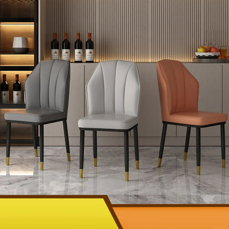 Nordic Style Dining Chair Home Stool Factory Wholesale Simple and Comfortable Backrest Wrought Iron Leg Restaurant Hotel Chair