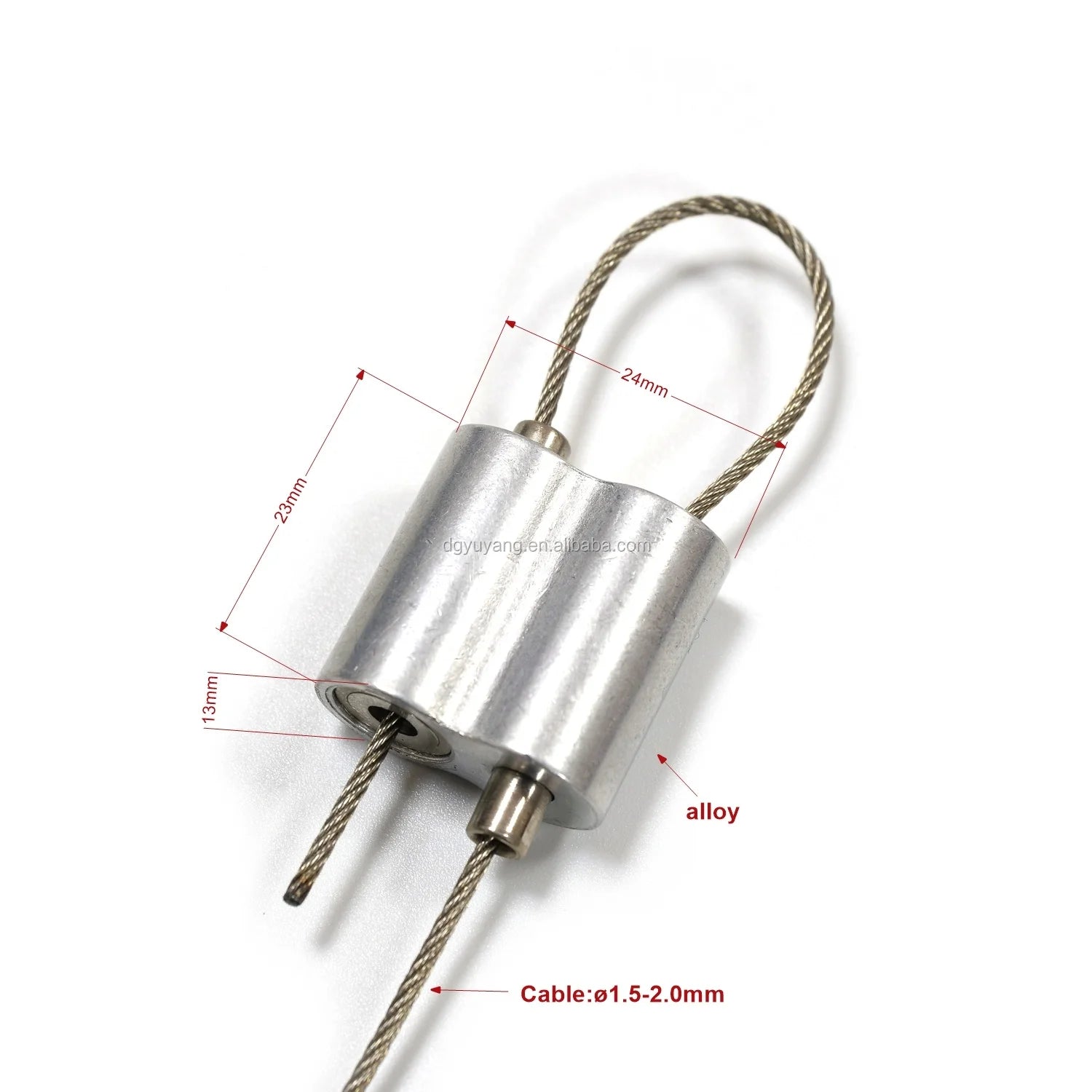 OEM Custom 15mm Cable Suspension Hanging Lights Fixture Stainless Steel Wire Rope Aluminum Looping Gripper Brass Cable Clips