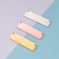 Factory Customized Personalized Rectangle Connector Hangtag Bracelet Charms Mirror Polished New Pattern Fine Pendants Charms