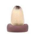 Ready to Ship YesWigs Wholesale Ombre Bob Wig With Bangs Brazilian Hair 1b 613 Blonde Pink Silver Orange Short Bob Wig in Stock
