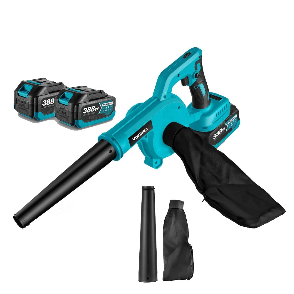 1000W High-Power Brushless Motor Electric Blower 6 Gears Adjustable DIY Garden & Household Dust Cleaning Tool 6m3/min Air Volume