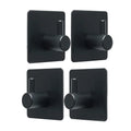Stainless Steel Matte Black Suction Cup Modern Kitchen & Bathroom Towel Hooks 3 Pack