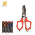 DXTOOLS FG-1055 CR15 Molybdenum Aluminium Steel Serrated Blade Fishing Line Cutter Rust Proof Scissors PP Plastic Blue 16.6cm