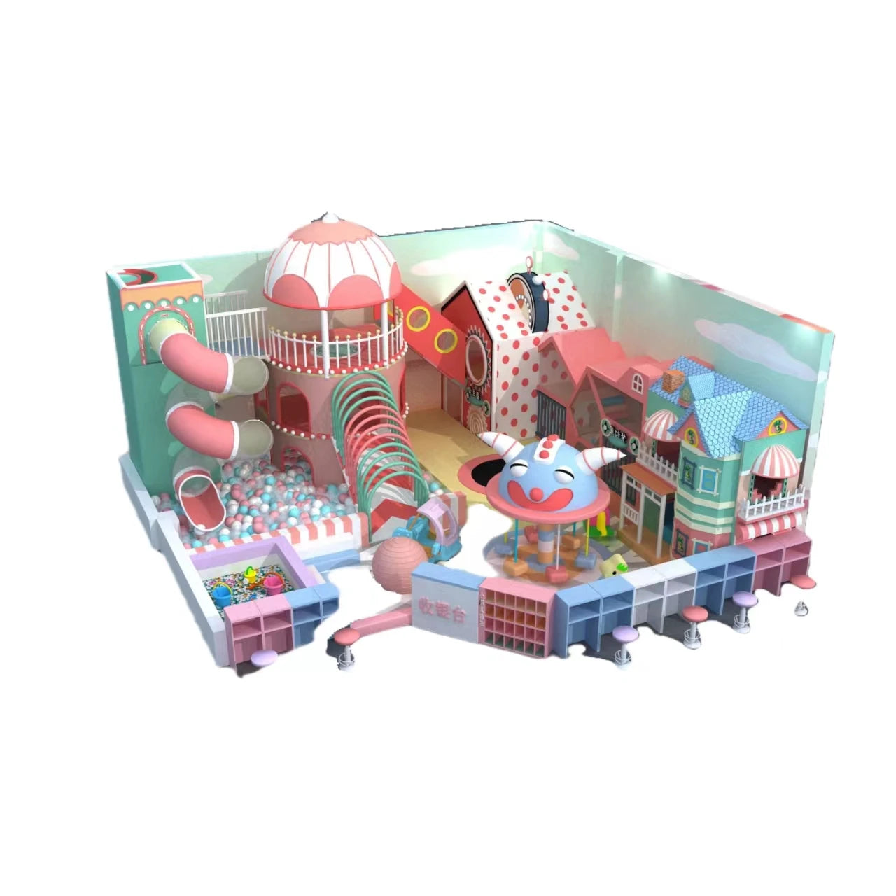 Low Price High Quality Style Fun Children love Theme Indoor Playground for Kids Playground Set