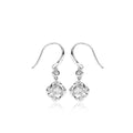Hot Sale 925 Sterling Silver Four Leaf Clover Pendant Rhodium Plated Women Earrings Jewelry