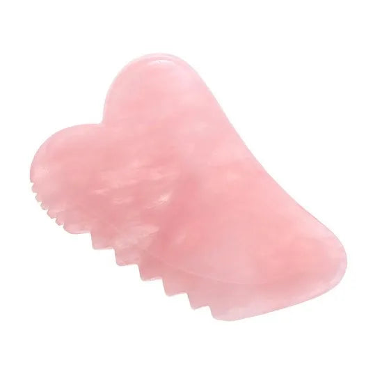 Huiying Best Quality Crystal Rose Quartz New Shape Pink Crystal Scraping Board With Spiky for Gua Sha SPA