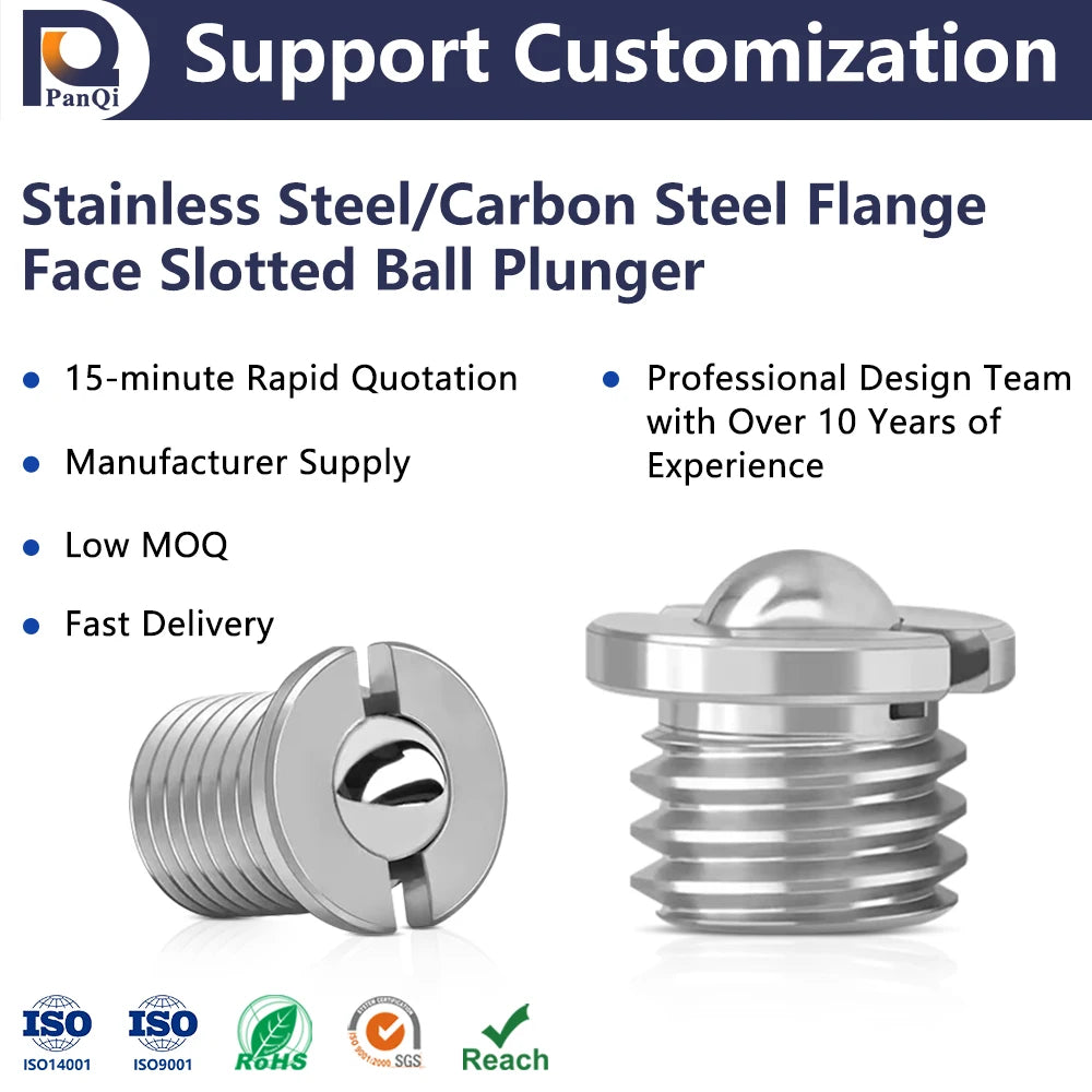Hot Selling High Quality Stainless Steel Spring Ball Plunger Press Flange Ball Plunger Fastener