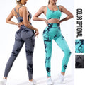 High Quality Tie Dye Seamless Sports Bra and  Scrunch Butt Gym Leggings Set Hot Sale Yoga Fitness Leggings Sets