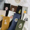 Cute Socken for Girls Cartoon Fruit Avocado Assorbted Corful Cotton Gift Set Women's Crew Socks