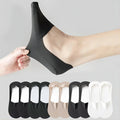 Silicone Anti-Drop Heel Invisible Boat Socks for Men Summer Casual No Show Men's Thin Heel Socks Ice Silk Style