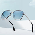 2023 Gradient Sunglasses Dazzling Color Two-Color Big Frame Sunglasses Fashion Metal Glasses
