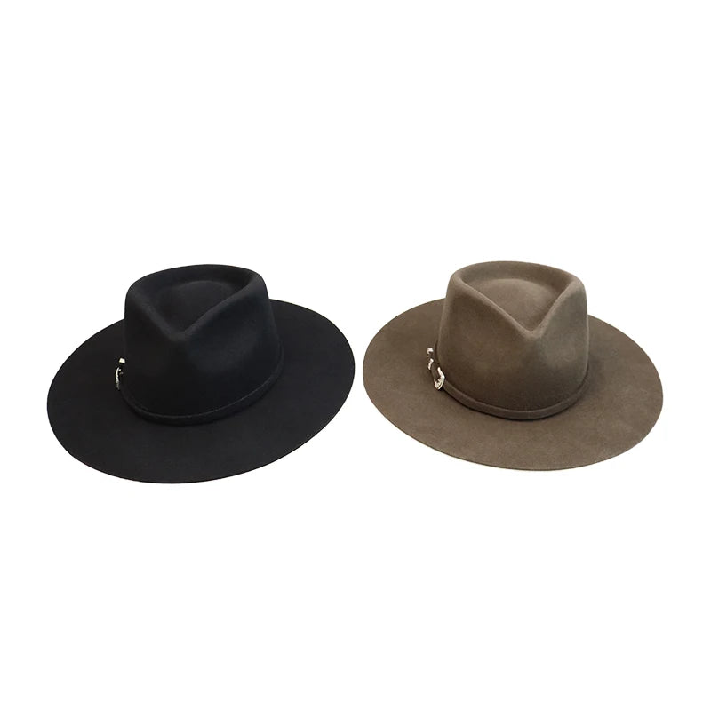Nice Quality Antique 100% Australian Wool Retro Unisex Adult Felt Borsalino Jewish Fedora Hat Outdoor Sports