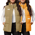 Women's Custom Logo Sleeveless Puffer Vest Waterproof Casual Style Top Wholesale Available