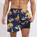 JINQI Custom logo Gym 2 in 1 5 Inch Polyester Swim Running Breathable Tight Summer Running Double Pocket Compression Shorts