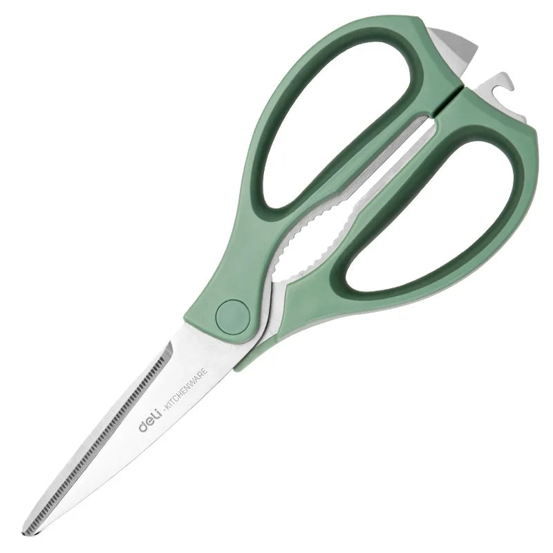 Deli TJ23 Kitchen Scissors for Cutting Meat Household Multifunctional Stainless Steel Safety Scissors 96pcs Per Carton Set