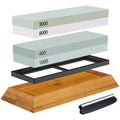 Sharpening Stone Whetstone Set 4 Side Grit 400/1000 3000/8000 Professional Whetstone Knife Sharpener Knife Sharpening Stone Kit