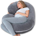 Hot Sale C Shaped Back Support Comfortable Soft Velvet Cover Maternity Pregnancy Pillow Full Body Pregnancy Pillow