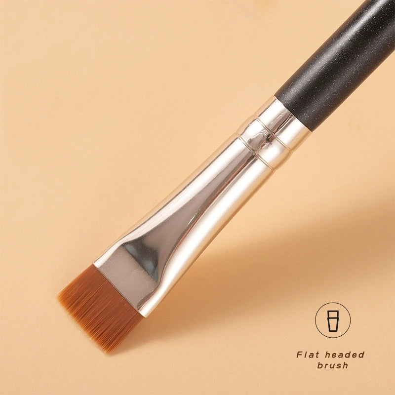 Custom Logo Portable Wood Eyelash Lifting Brush Flat Head Eyelashes Extension Tools Lashes Perm Lift Glue Cleaning Eyelash