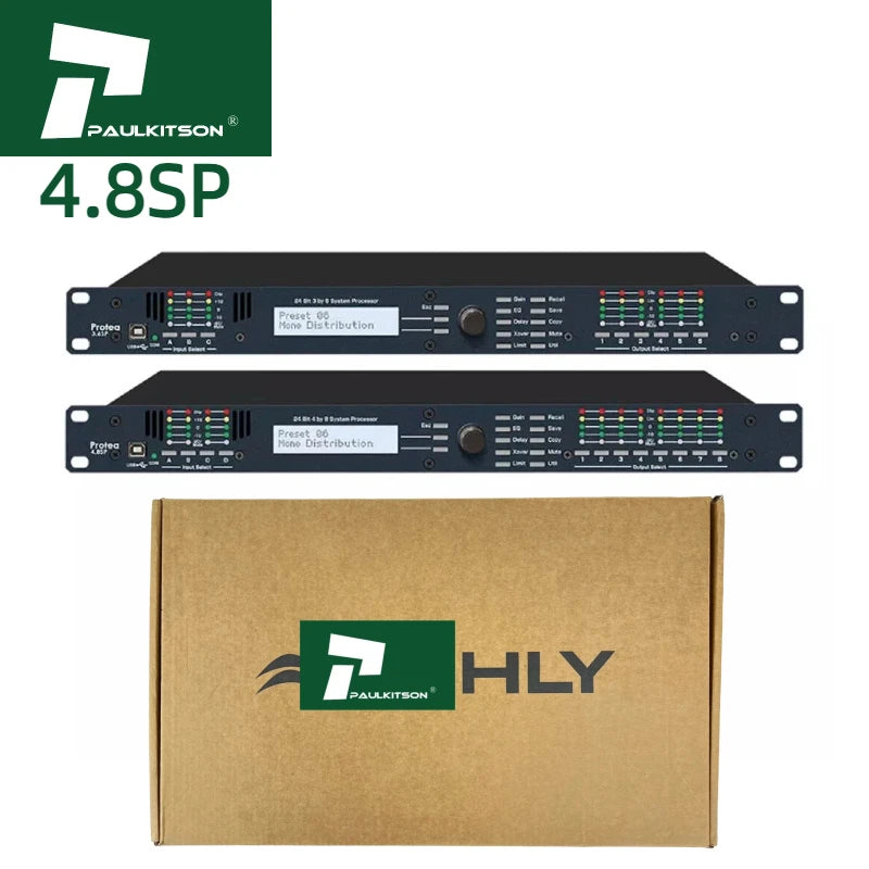 Paulkitson Professional Digital Audio Processor 4.8SP 3.6SP DSP Technology Metal Shell Line Array Speakers for Stage