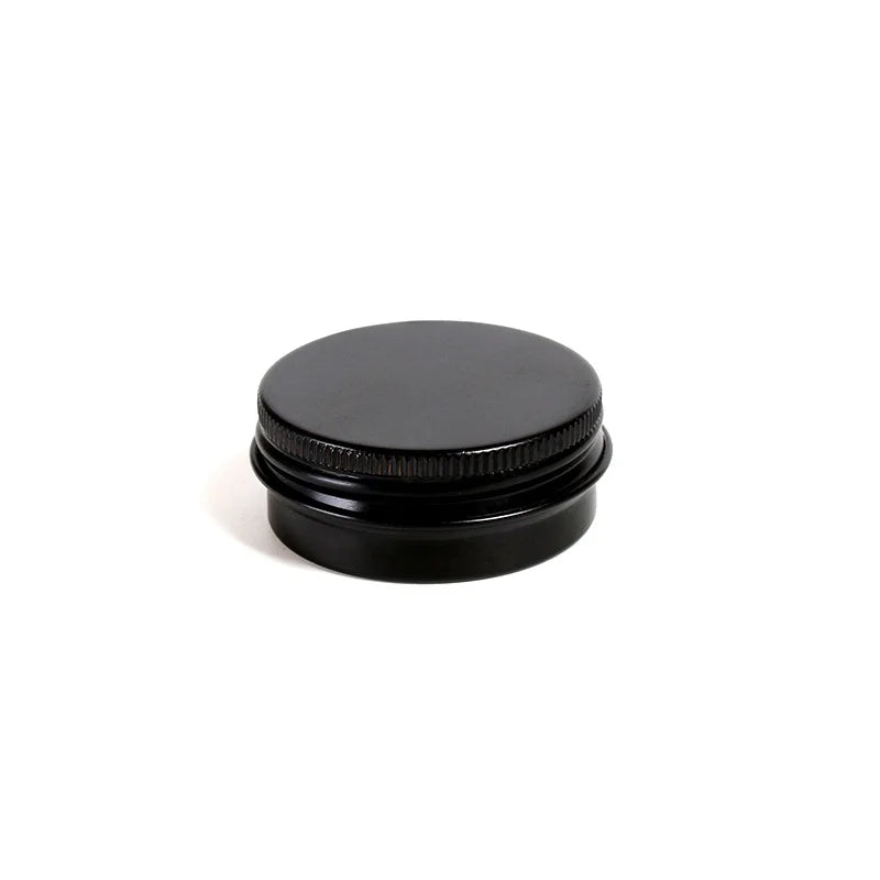 RTS Black 5g-250g Wholesale Round Aluminum Tin Box Custom Logo Screw Cap Metal Tin Can for Cosmetic Packaging Container