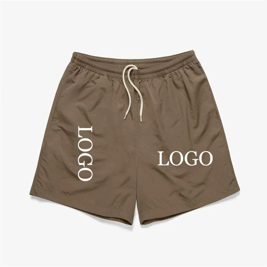 Fashion Street Wear 7 Inch Custom logo Oversized Blank Mens Nylon Pants Shorts