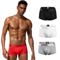 Men's Panties Boxer Pants Modal Thin U Convex Youth Mid-waist Breathable Solid Color Boxers