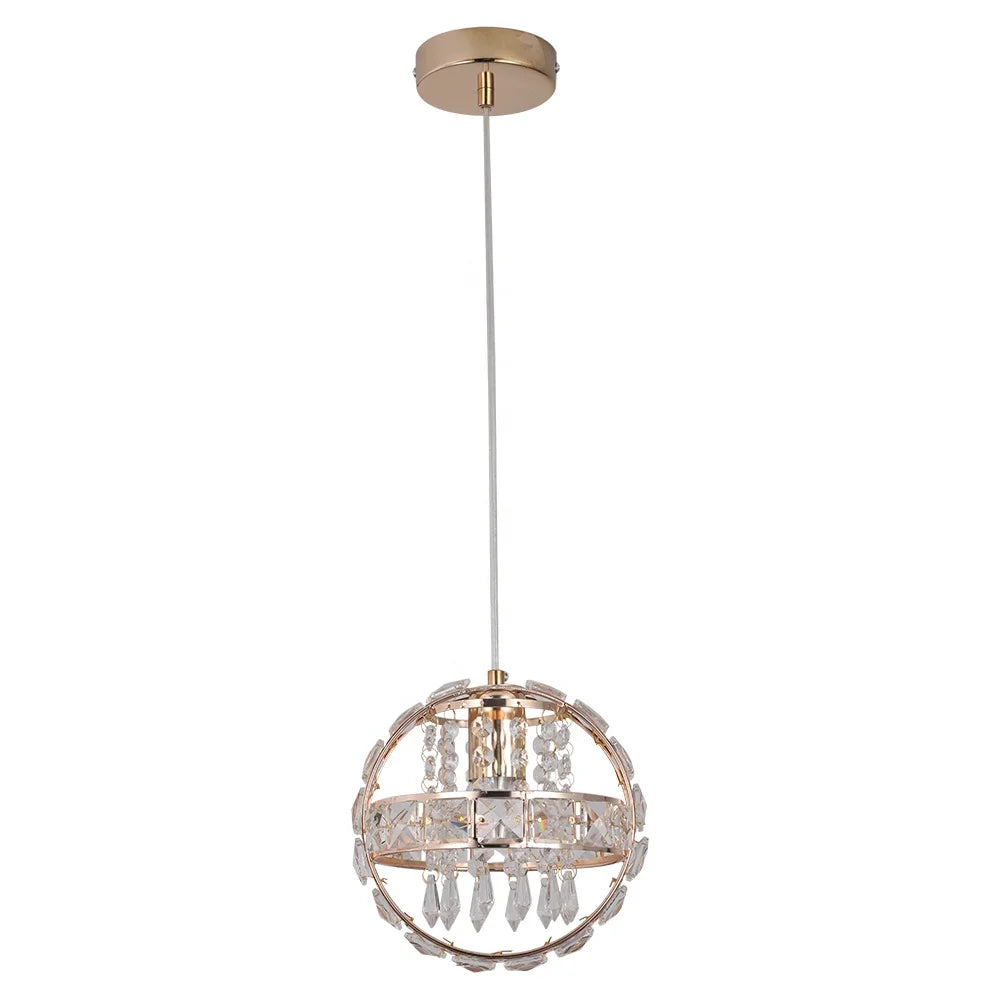 Kitchen Island Chandelier Modern Crystal Glass Pendant Light for Living Room Restaurant